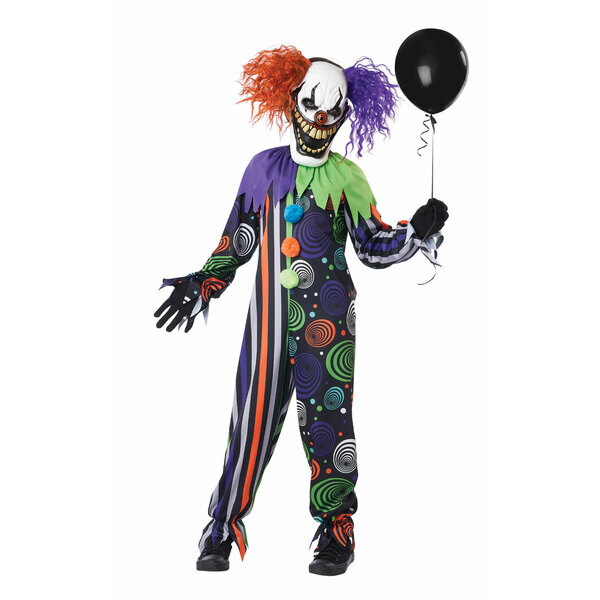 California Costumes  Kids Funhouse Fiend Clown Age 12-14