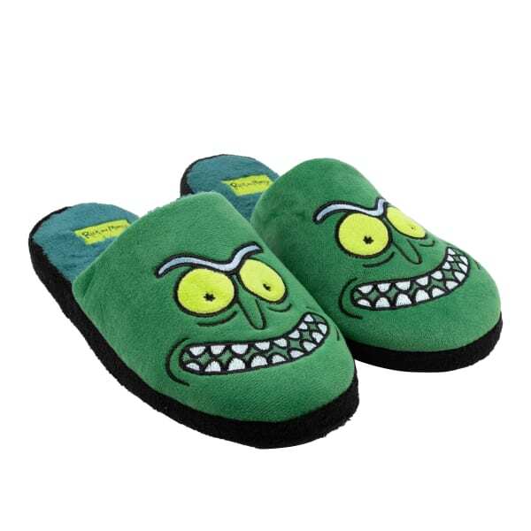 Rick And Morty Mens Pickle Rick Slippers (9-10)