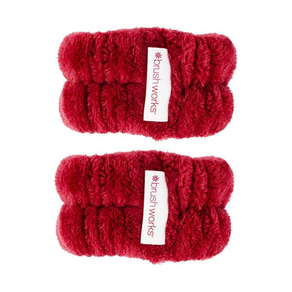 Brushworks Limited Edition Microfibre Wrist Wash Bands (Red)