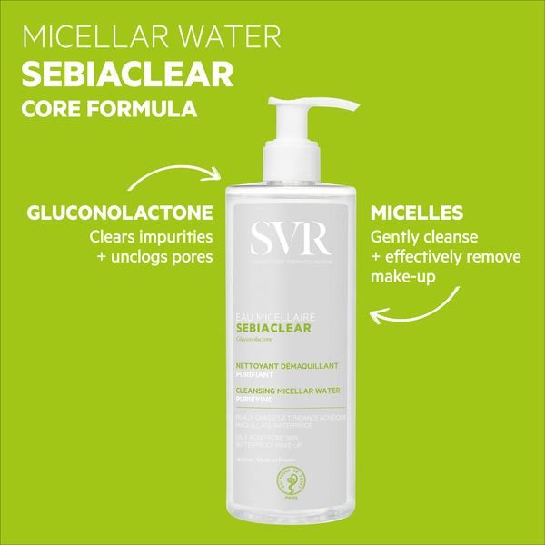 SVR SEBIACLEAR Cleansing Micellar Water for Oily Skin 400ml