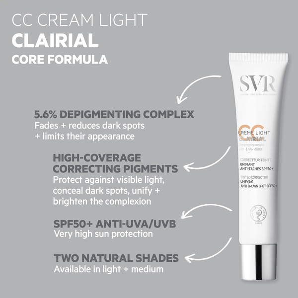 SVR CLAIRIAL Hyperpigmentation SPF50+  CC Cream 40ml Light