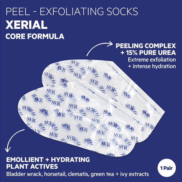 SVR XERIAL PEEL - Foot-Peel Exfoliating Sock-Mask - 1 pair