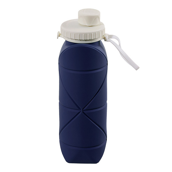 Livingandhome Collapsible Water Bottle - Dark Blue