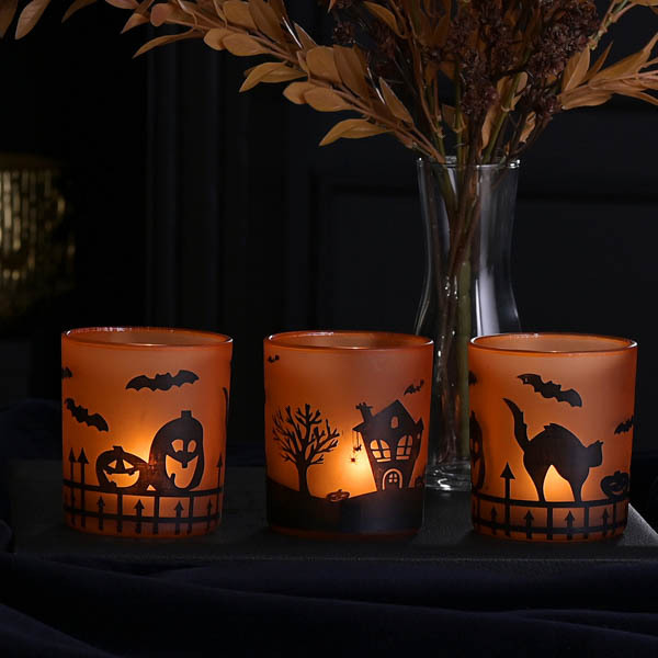 Widdop Gifts Halloween Set of 3 Goolish Candle Holders