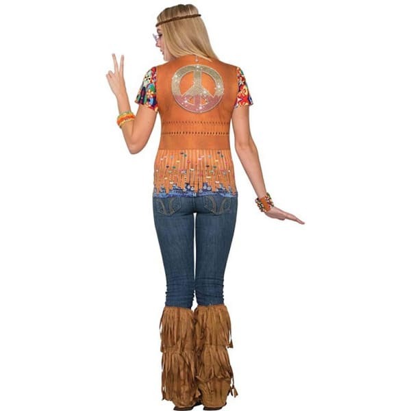 Bristol Novelty Womens Hippie Gal 3D T-Shirt (10-14)