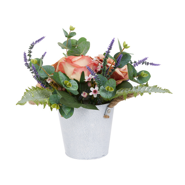 Livingandhome Artificial Potted Flower Tabletop Decor