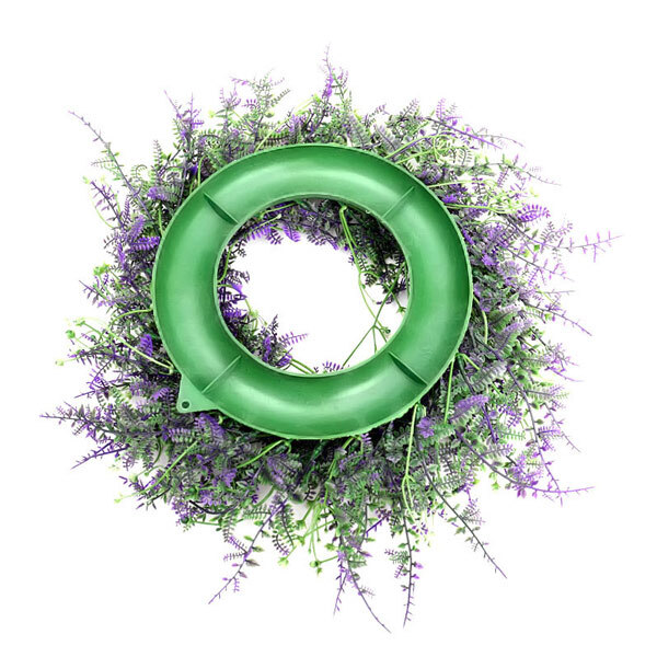 Livingandhome Round Artificial Lavender Flower Wreath