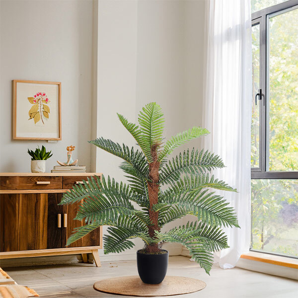 Livingandhome Artificial Phoenix Fern Tree in Pot