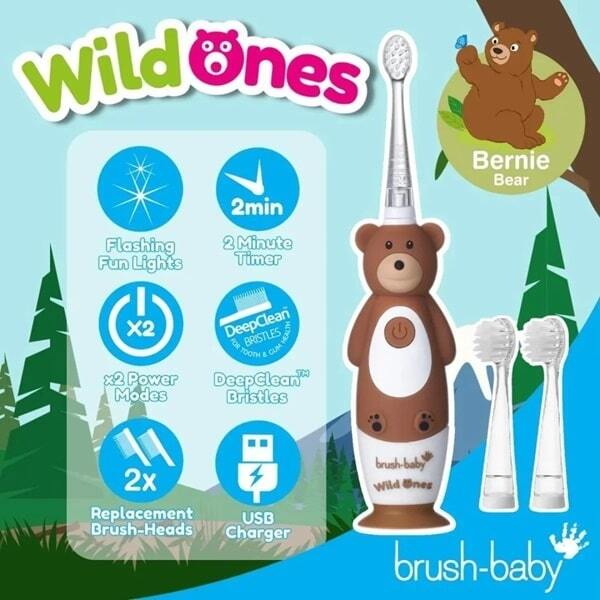 Brush Baby WildOnes™ Bear Kids Toothbrush Gift Set