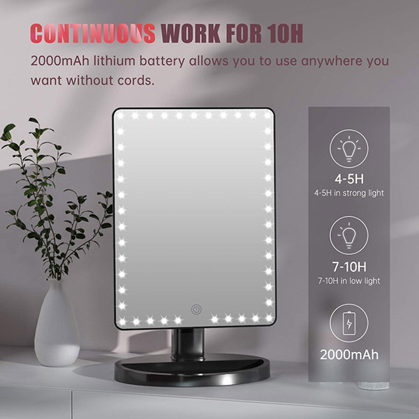 Fascinate LED Makeup Mirror with Light 36x23cm SM261D_Black