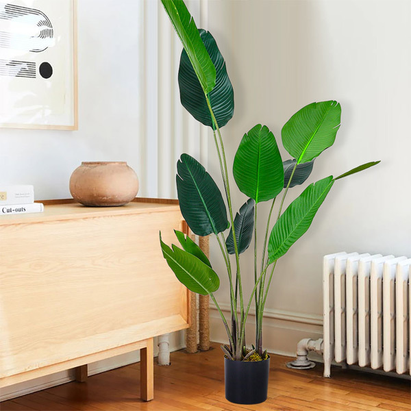 Livingandhome Artificial Banana Leaf Tree in Pot 180cm