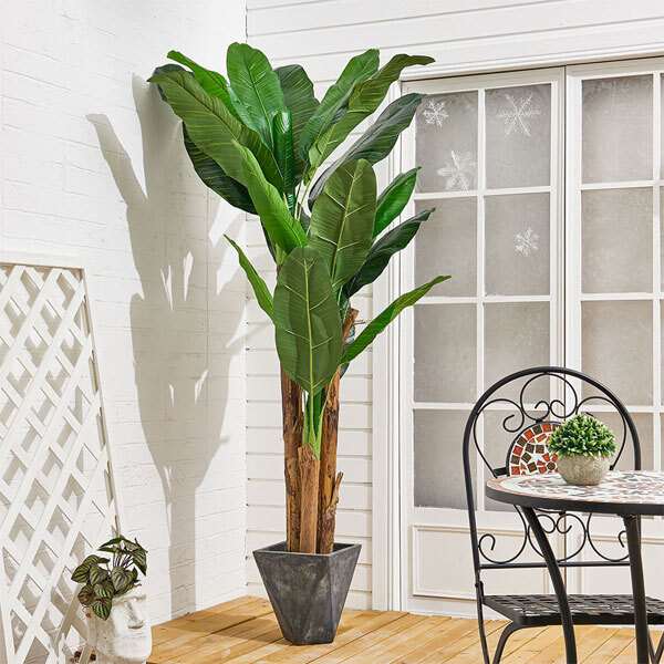 Livingandhome Artificial Plant Fake Banana Tree 180cm