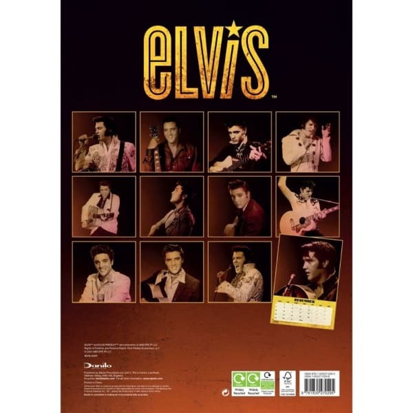 Elvis Presley 2025 A3 Wall Calendar (42cm x 30cm)