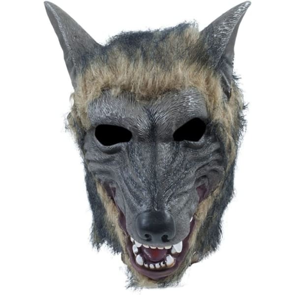 Bristol Novelty Adults Brindle Effect Wolf Mask