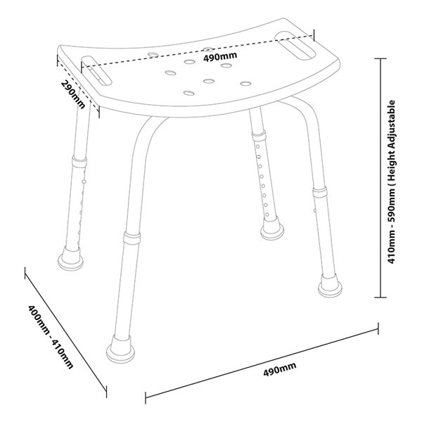 Aidapt Shower Stool Height Adjustable