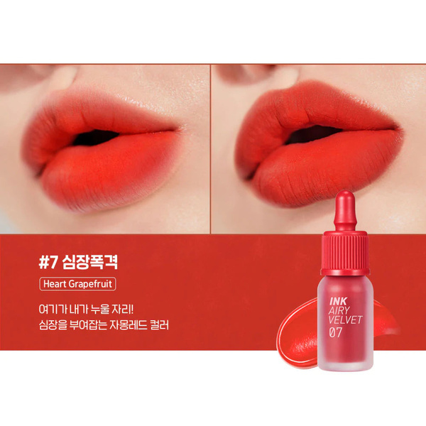 Peripera Ink Airy Velvet Lip Tint #07 Heart Grapefruit 4g