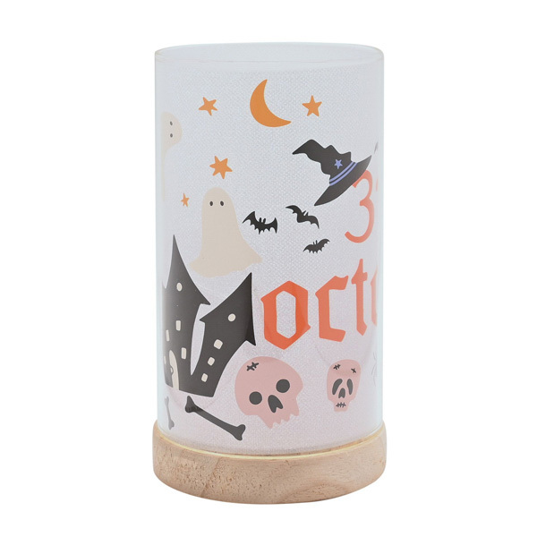 Hocus Pocus Light Up Tube With Wooden Base - 31st October