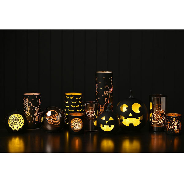 Hocus Pocus Grey LED Glass Skull Light Tube