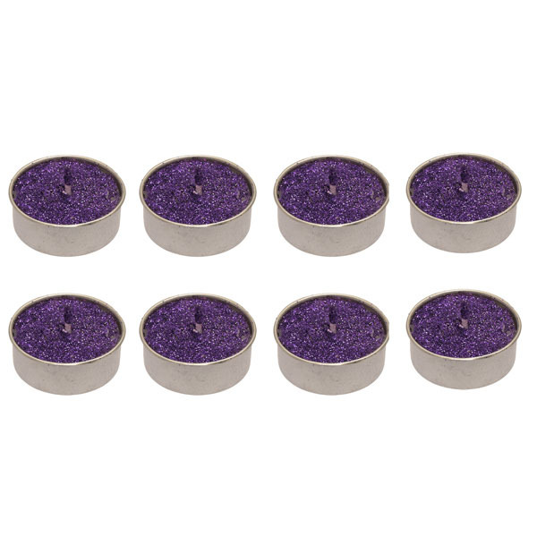 Hocus Pocus Purple Glitter Tealight x8