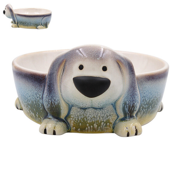 Faithful Friends Blue Dog Bowl