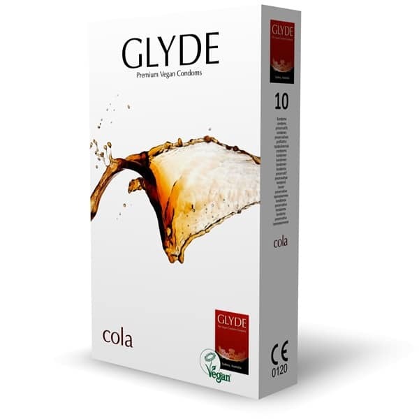 Glyde Ultra Cola Flavour Vegan Condoms 10 Pack