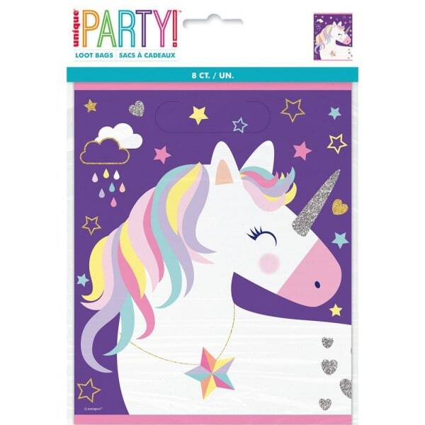 Unique Party Unicorn Party Bags (Pack of 8)