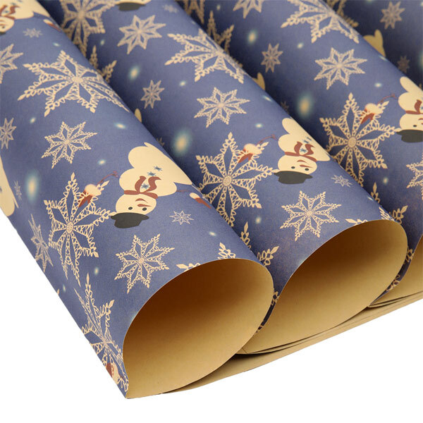 Livingandhome Christmas Rustic Kraft Wrapping Paper Sheets