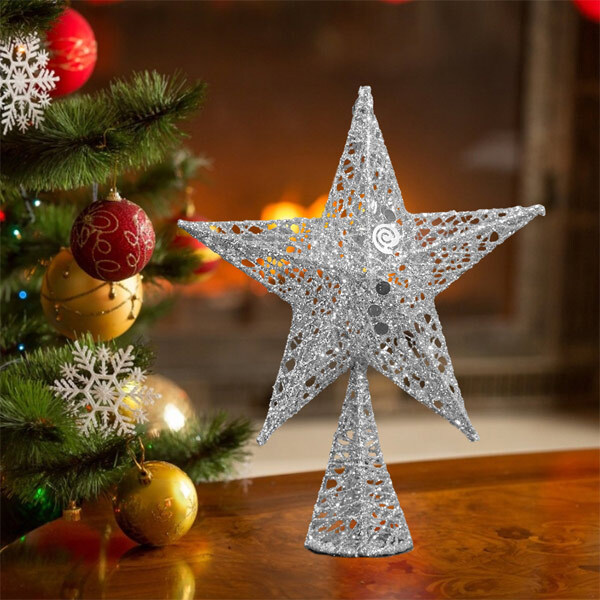 Livingandhome Christmas Tree Topper Star Ornament Small