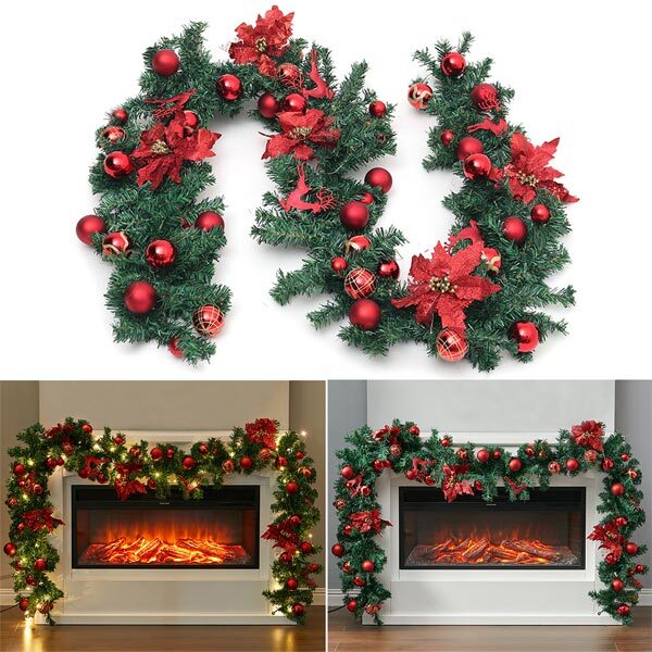 Livingandhome Dense String Berry Ball Flower Garland