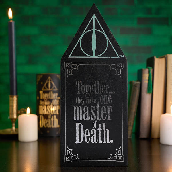 Harry Potter Dark Arts Wooden Plaque - Deathly Hallows