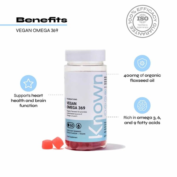 Known Nutrition Vegan Omega 369 Vegan Gummy Supplement x 60