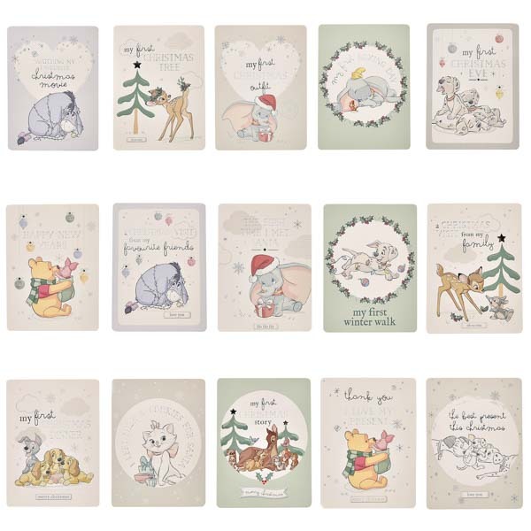 Disney Magical Beginnings First Christmas - Milestone Cards