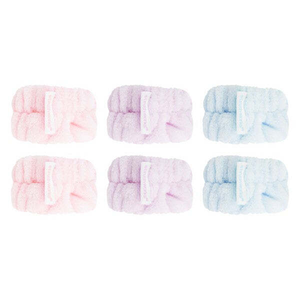 Brushworks Pastel Microfibre Wrist Wash Bands - 3 Pairs