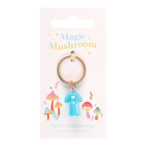 Something Different Aura Mushroom Crystal Keyring