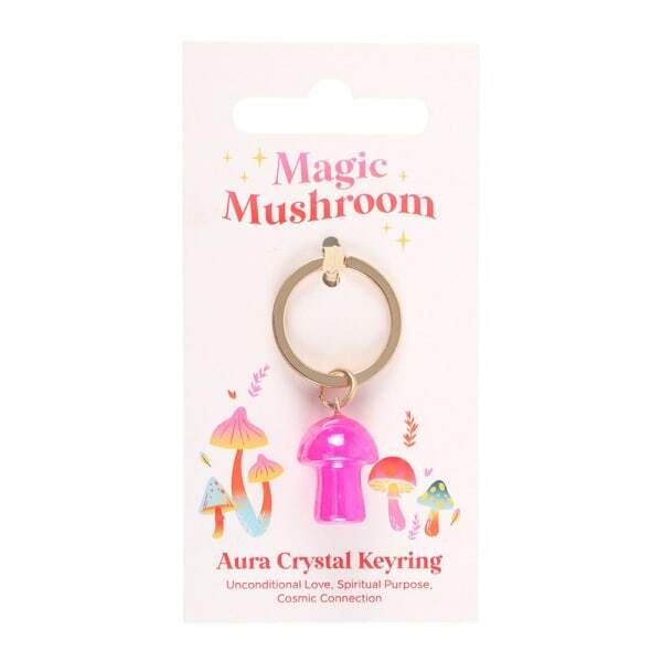 Something Different Aura Mushroom Crystal Keyring