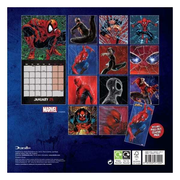 Spider-Man 2025 Square Wall Calendar (30cm x 30cm)