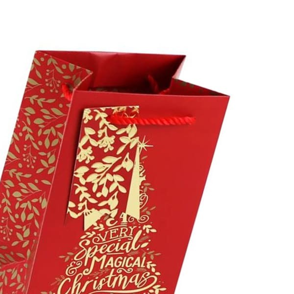 Eurowrap Magical Embossed Christmas Perfume Bag (Pack of 12)