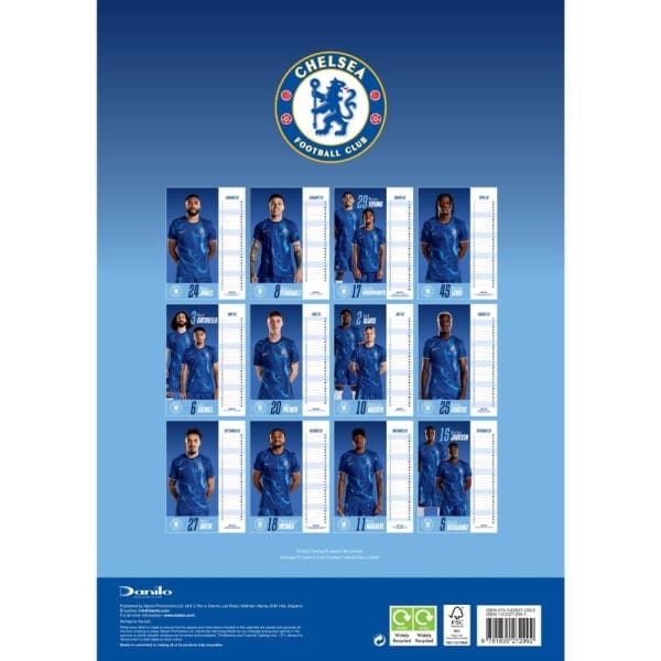 Chelsea FC 2025 A3 Wall Calendar