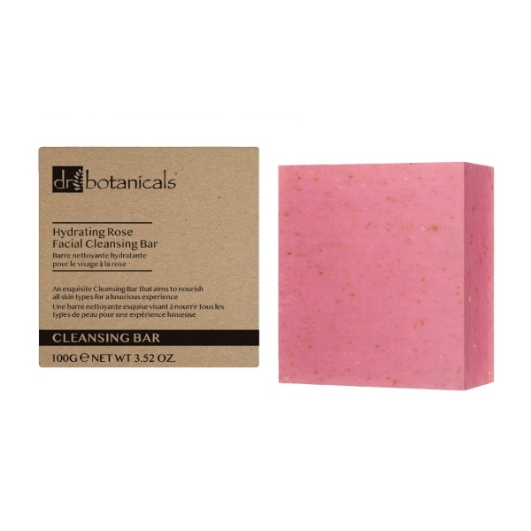 Dr Botanicals Hydrating Rose Facial Cleansing Bar 2 x 100g