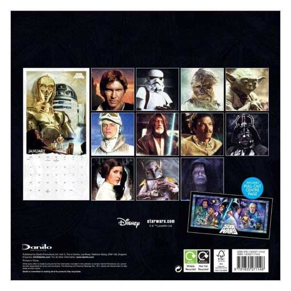 Star Wars Classic 2025 Wall Calendar