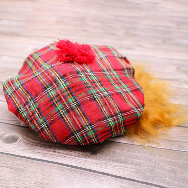 Bristol Novelty Adults Scots Tartan Hat And Hair