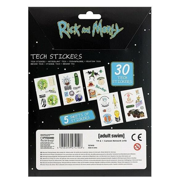 Rick And Morty Tech Stickers (Pack of 30)