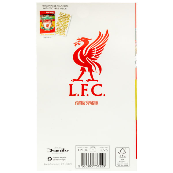 Liverpool FC Customisable Birthday Card