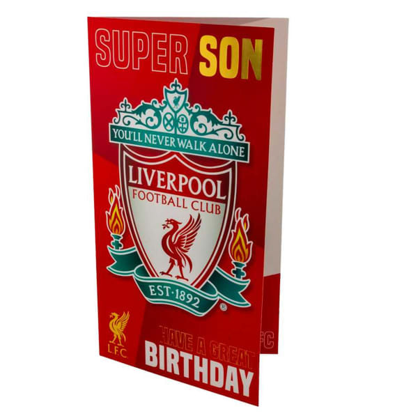 Liverpool FC Super Son Birthday Card