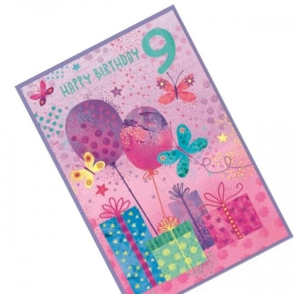 Simon Elvin 9th Birthday Card (Pack of 6)