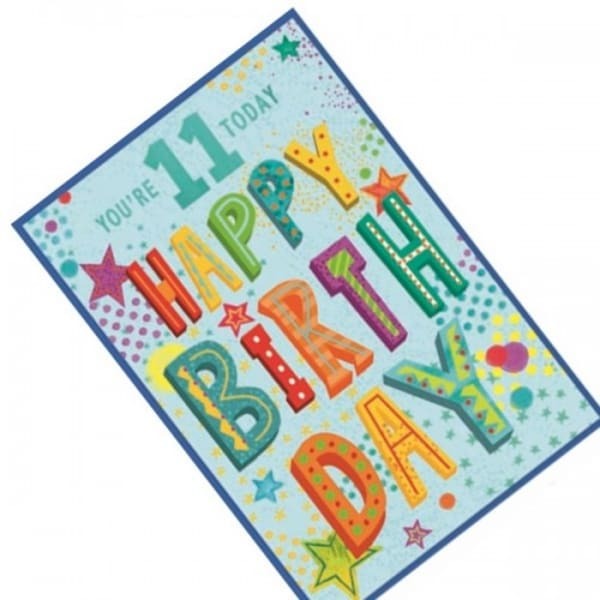 Simon Elvin Stars 11th Birthday Card (Pack of 6)