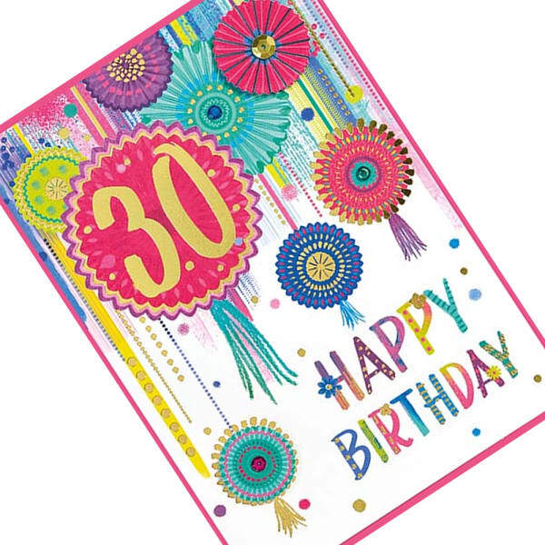 Simon Elvin Isabal Garden 30th Birthday Card (Pack of 6)