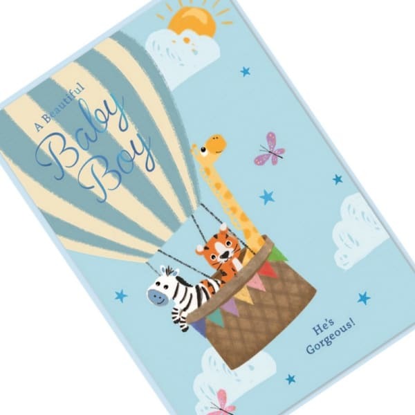 Simon Elvin A Beautiful Baby Boy Birthday Card (Pack of 6)