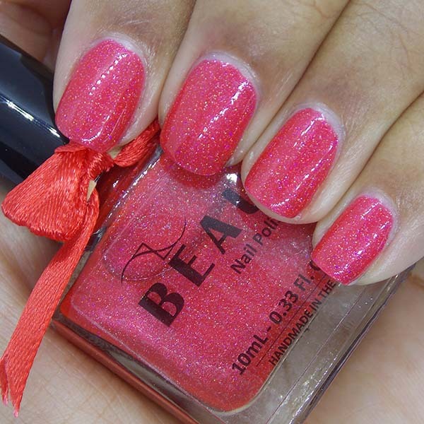 BEAU Polish Red-y & Waiting Holo Nail Polish 10ml