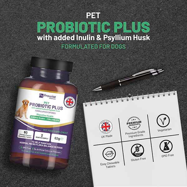 Prowise Pet Probiotic Plus with 5 Active Strains 60 Tablets